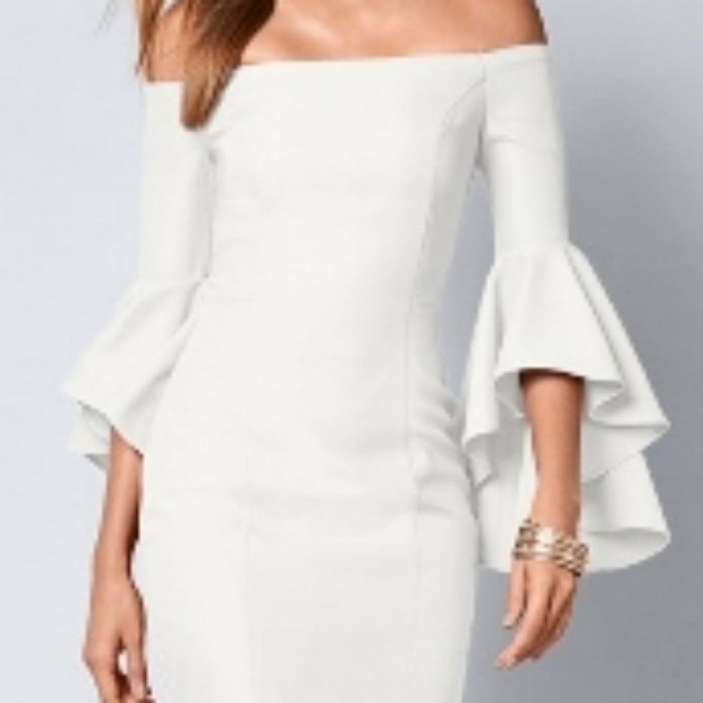 Venus White Off Shoulder Dress
